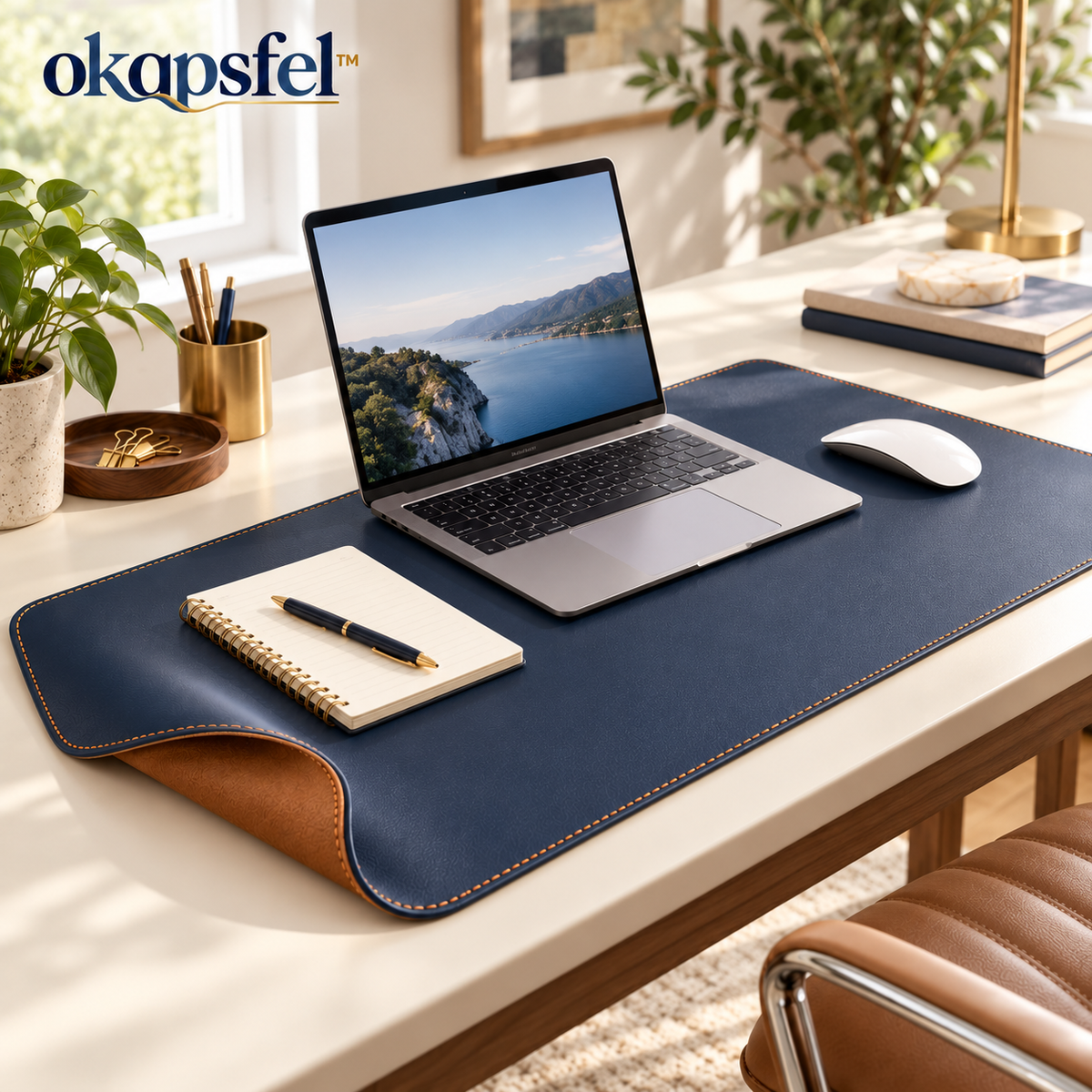 Extended Navy Desk Mat product view 1 by okqpsfel™