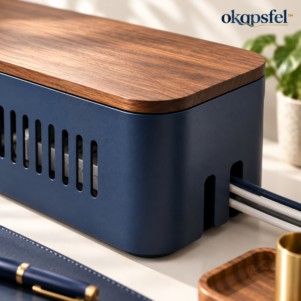 Desktop Cable Management Box product view 4 by okqpsfel™